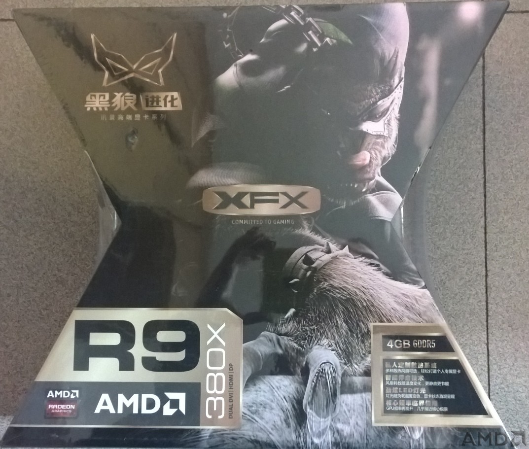 京东讯景黑狼进化 R9 380X 4G  显卡晒单